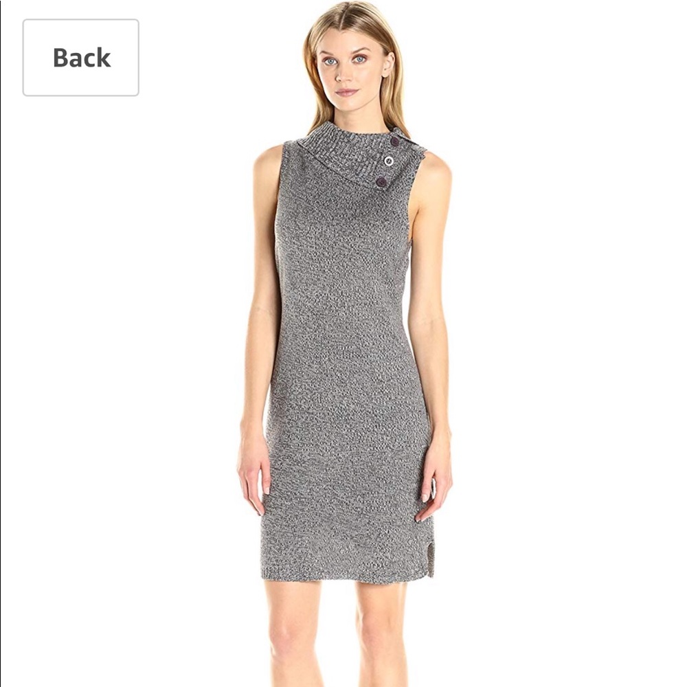 sleeveless long dress w turtleneck